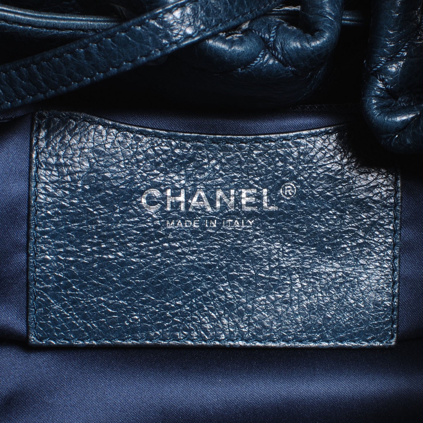 Glazed Calfskin On The Road Drawstring Tote Teal
