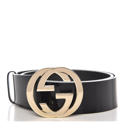 Gucci Calfskin Interlocking G 40mm Belt 80 32 Black 1 of 6