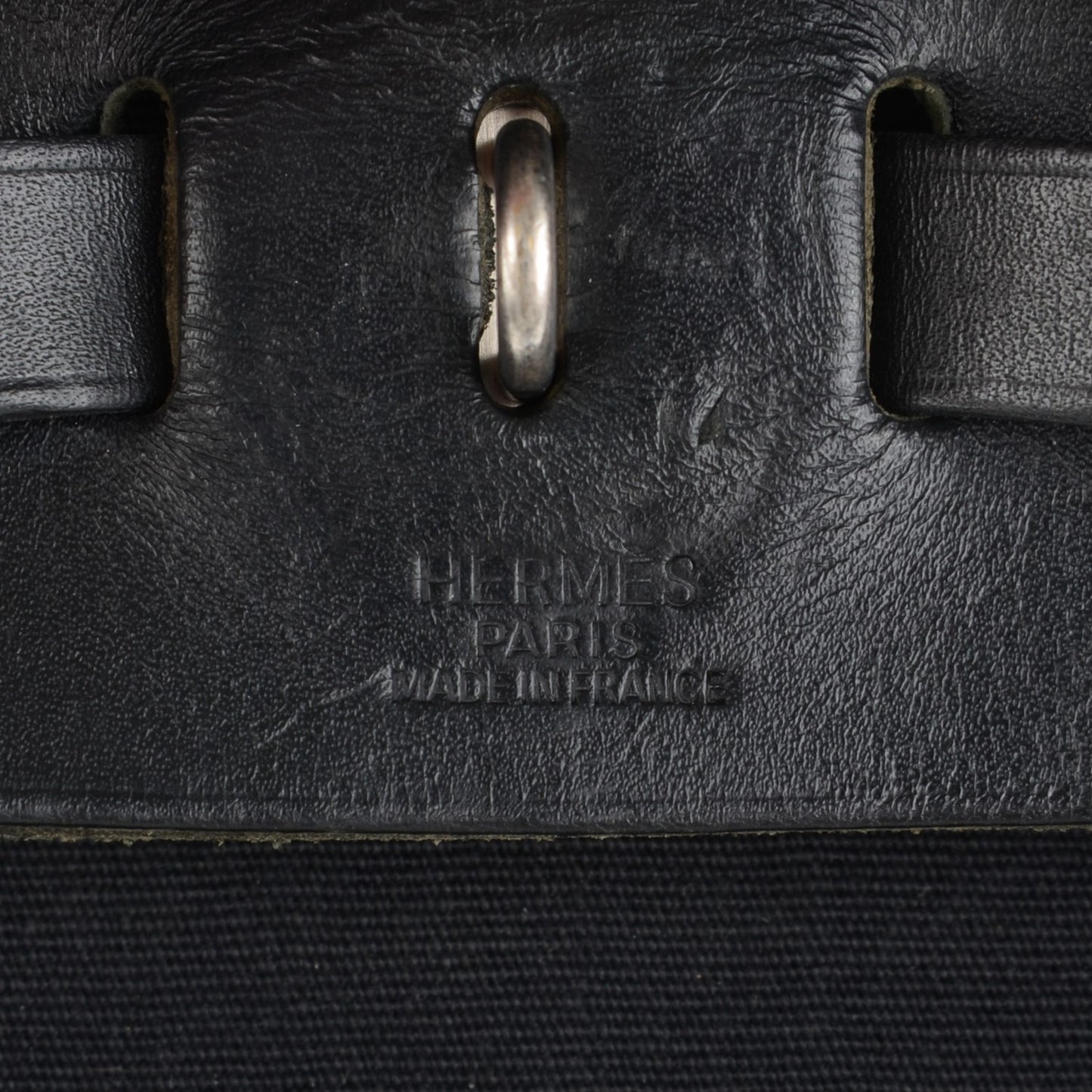Toile Vache Calfskin Herbag 30 PM Backpack Black
