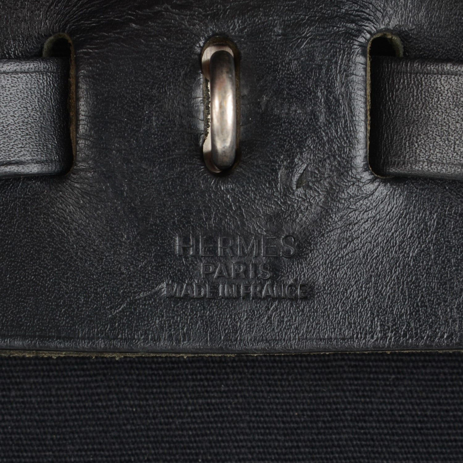 Hermes Toile Vache Calfskin Herbag 30 PM Backpack Black 8 of 10