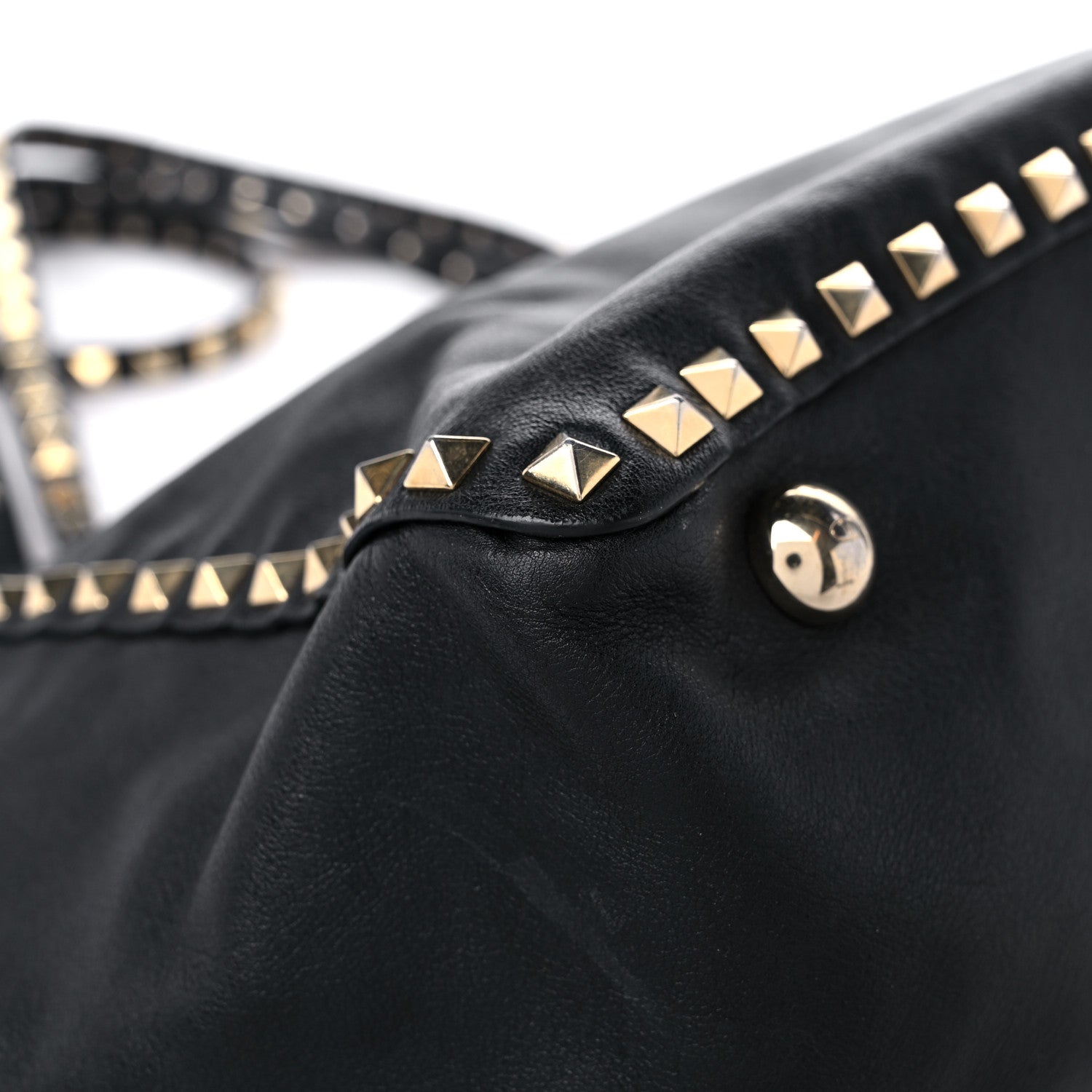 Valentino Garavani Vitello Medium Rockstud Tote Black 6 of 24