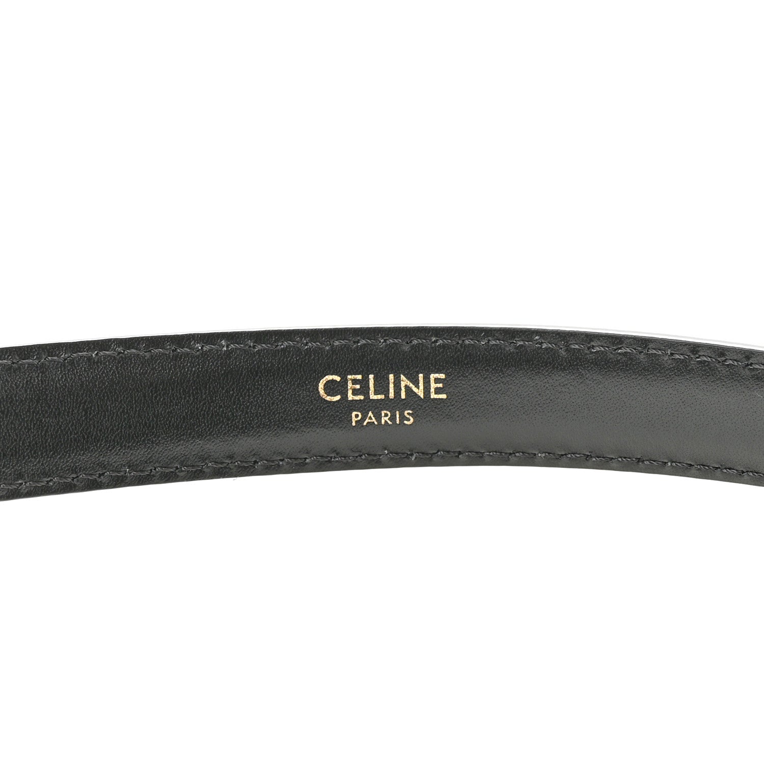 Celine Box Calfskin Medium 25mm Triomphe Belt 90 36 Black 5 of 6