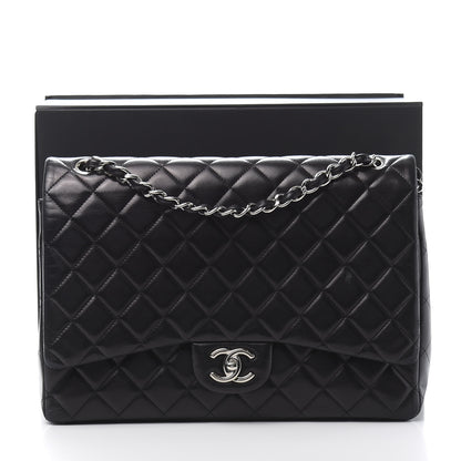 Chanel Lambskin Quilted Maxi Double Flap Black 15 of 15