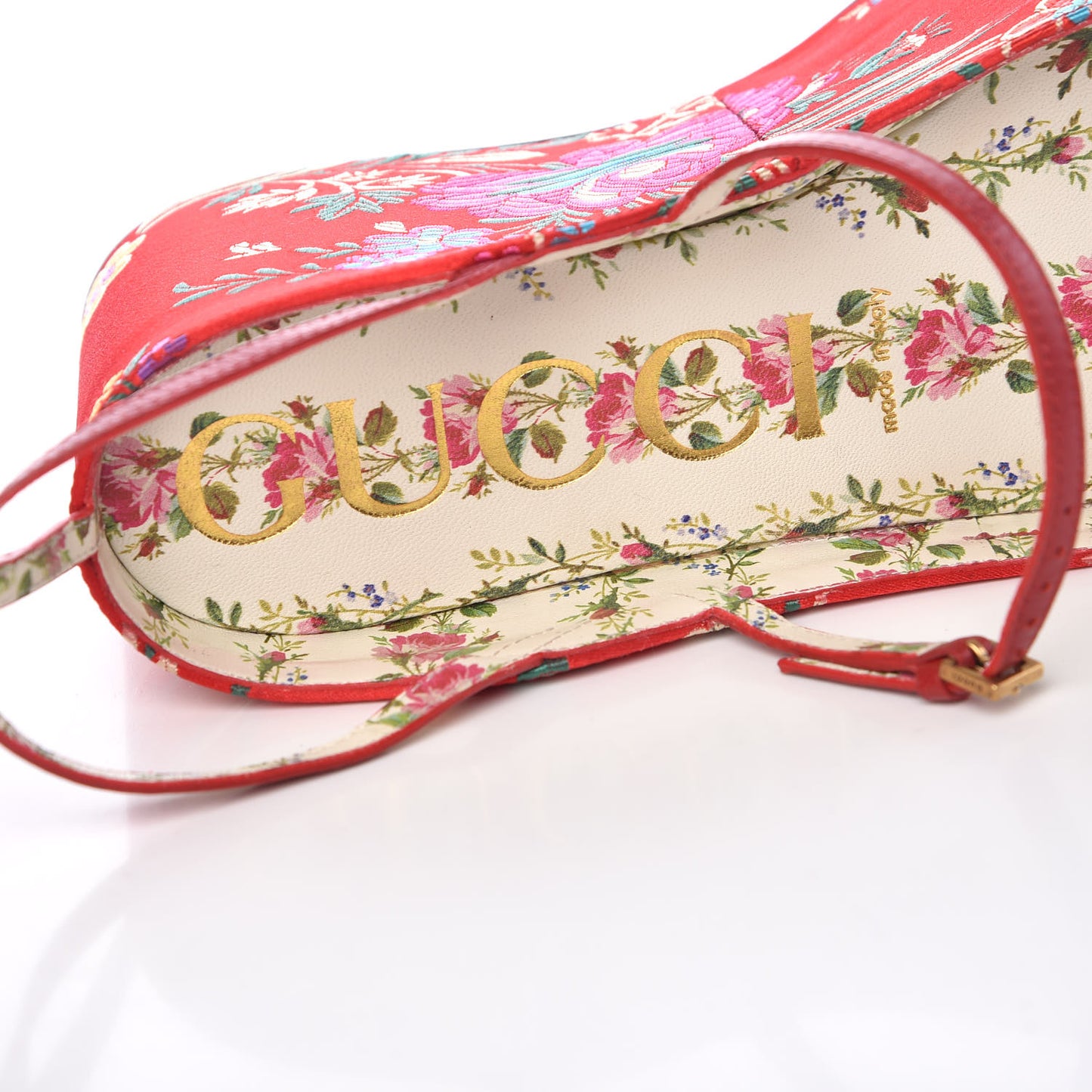 Malaga Kid Silk Hannelore Detachable Platform Slide 37 Hibiscus Red