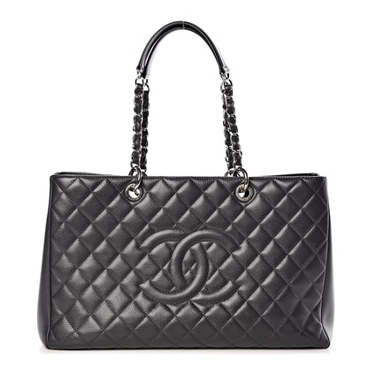 Chanel Caviar Quilted XL Grand Shopping Tote GST Dark Grey 1 of 11