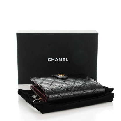 Chanel Caviar Quilted Zipped Pocket Wallet Black 4 of 9