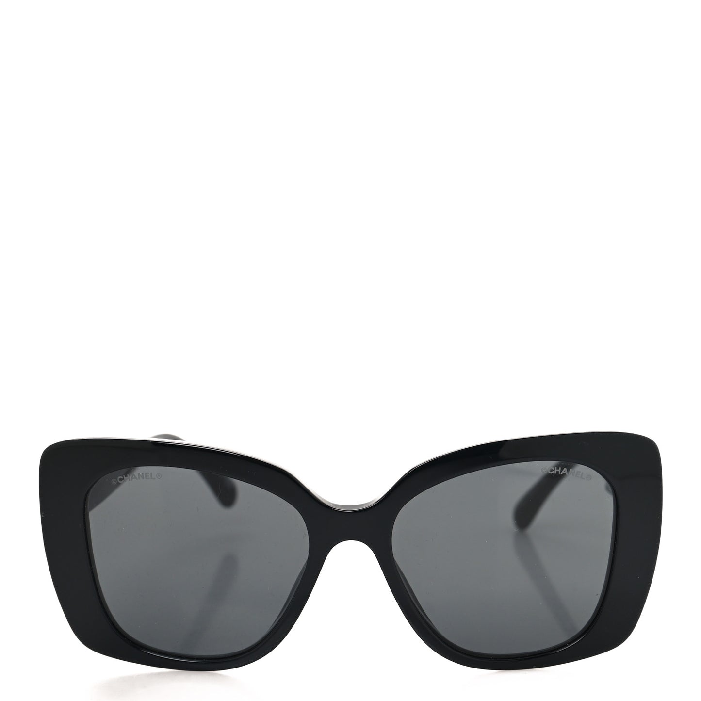 Acetate Strass Square Sunglasses 5422-B-A Black White