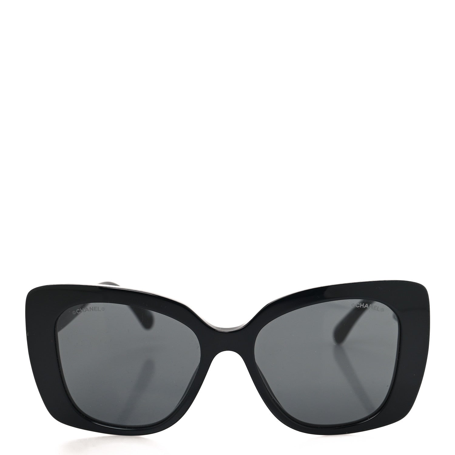 Chanel Acetate Strass Square Sunglasses 5422-B-A Black White 2 of 9