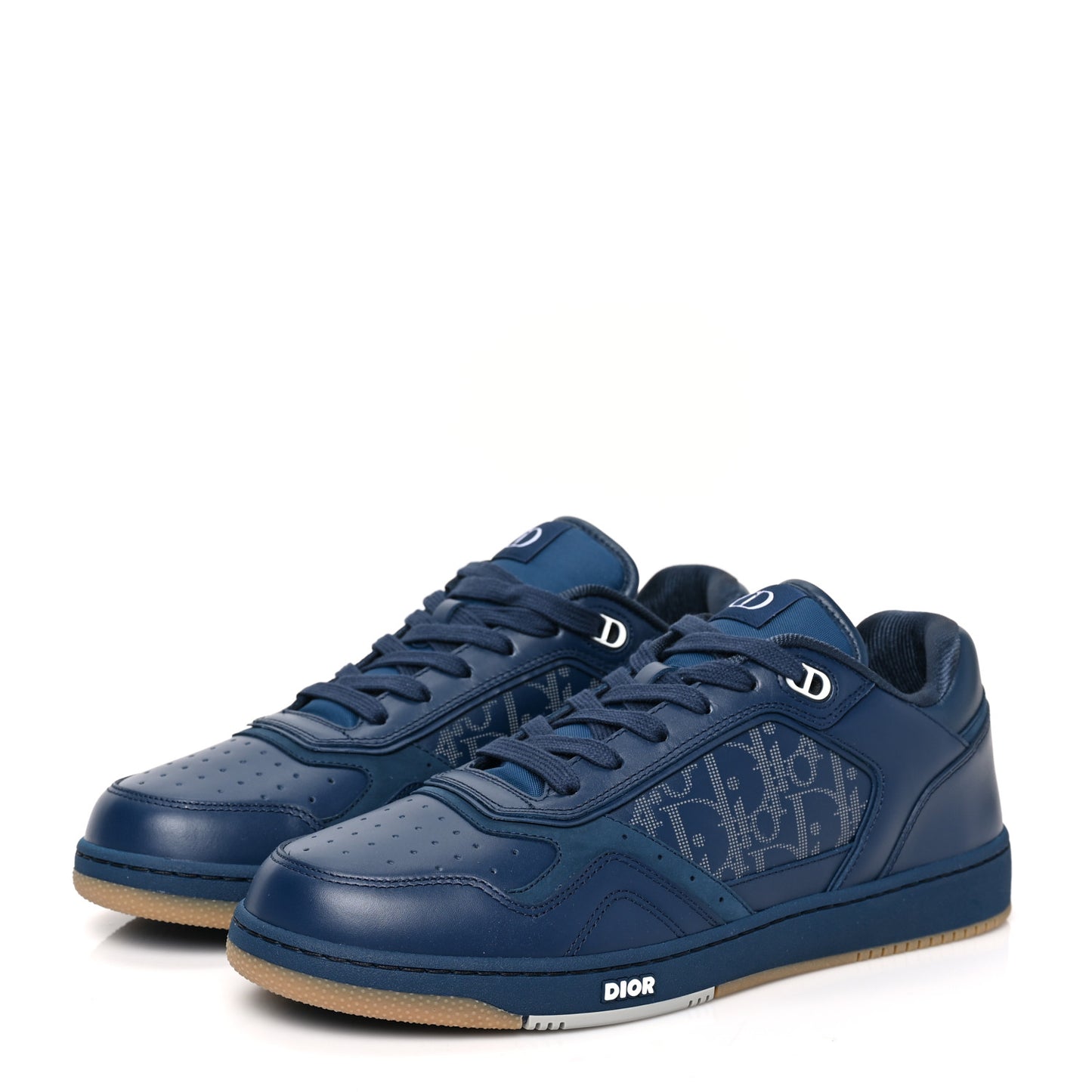 Smooth Calfskin Oblique Galaxy Mens B27 Low Top Sneakers 43 Blue Beige