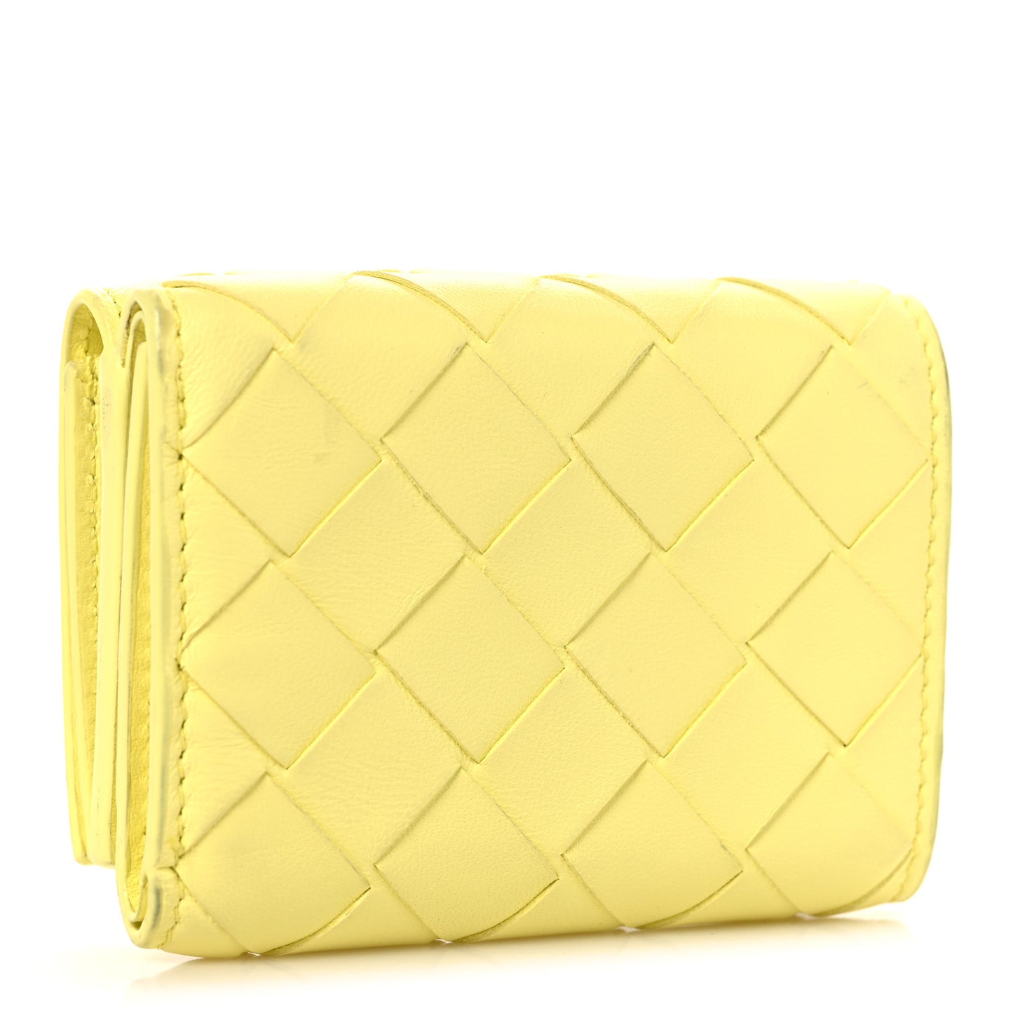 Nappa Intrecciato Trifold Wallet Ice Cream