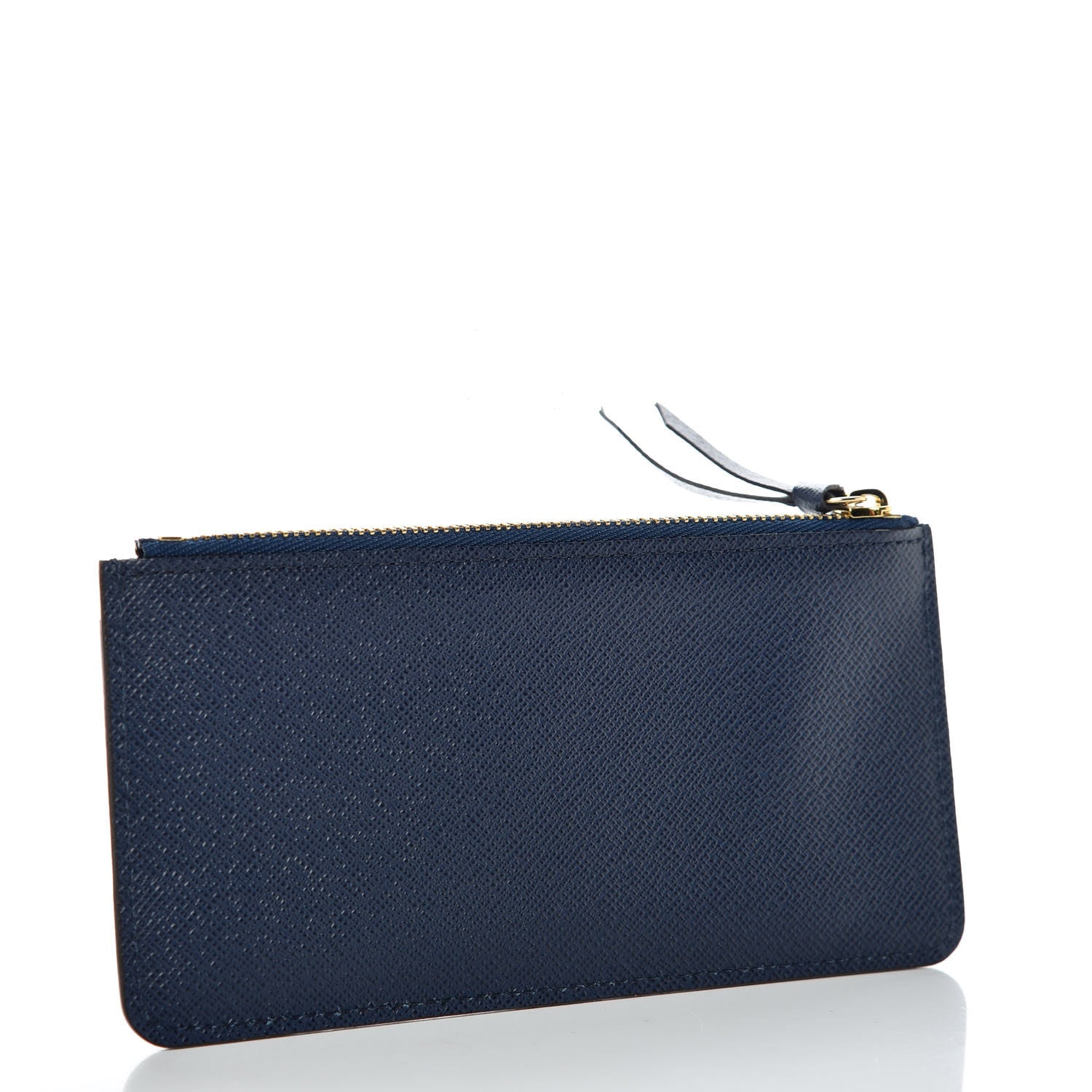 Louis Vuitton Calfskin Jeanne Wallet Zippered Insert Dark Blue 3 of 8