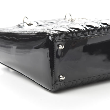 Christian Dior Patent Cannage Large Lady Dior Black 7 of 10