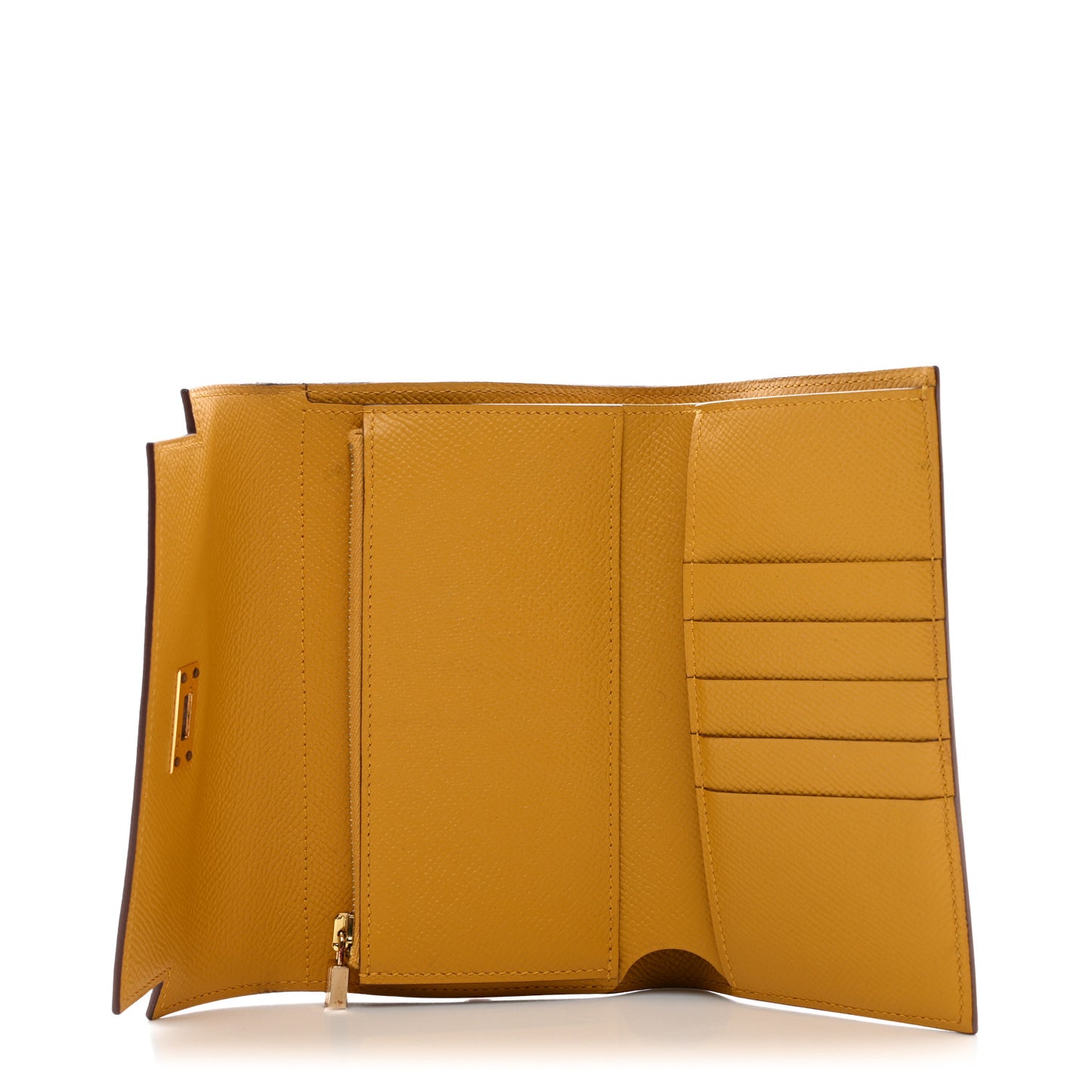 Epsom Medium Kelly Wallet Jaune Ambre