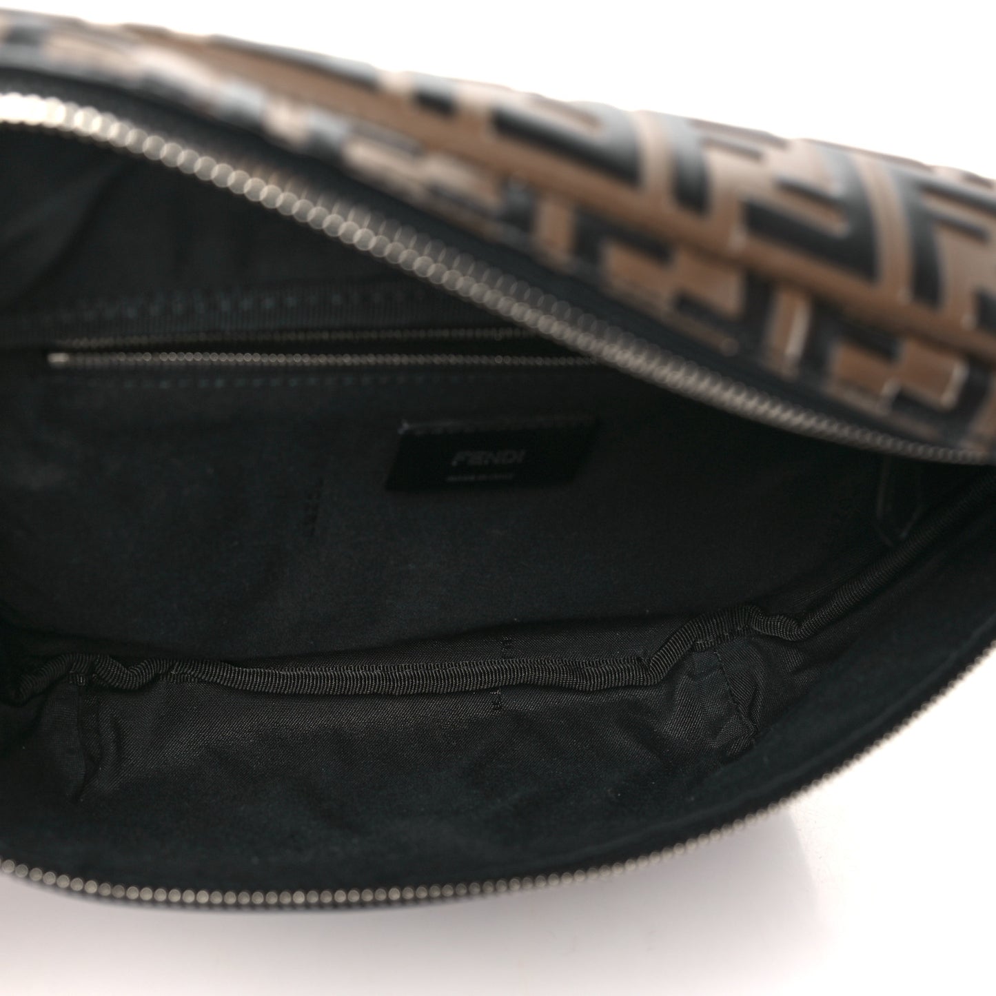 Vitello Century Bi-Color FF 1974 Embossed Belt Bag Maya Black