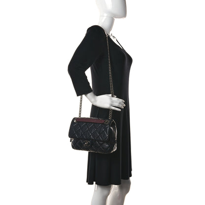 Chanel Aged Calfskin Medium New Portobello Flap Black 2 of 15