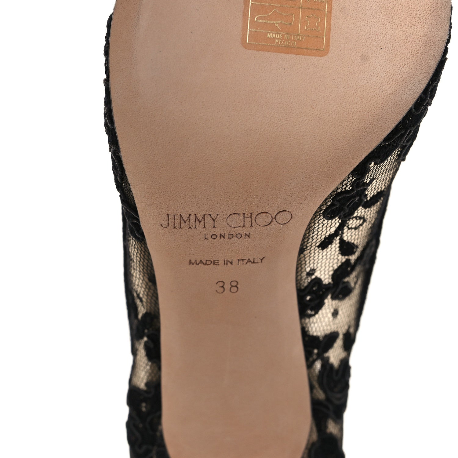 Jimmy Choo Lace Abel Pump 38 Black 7 of 8