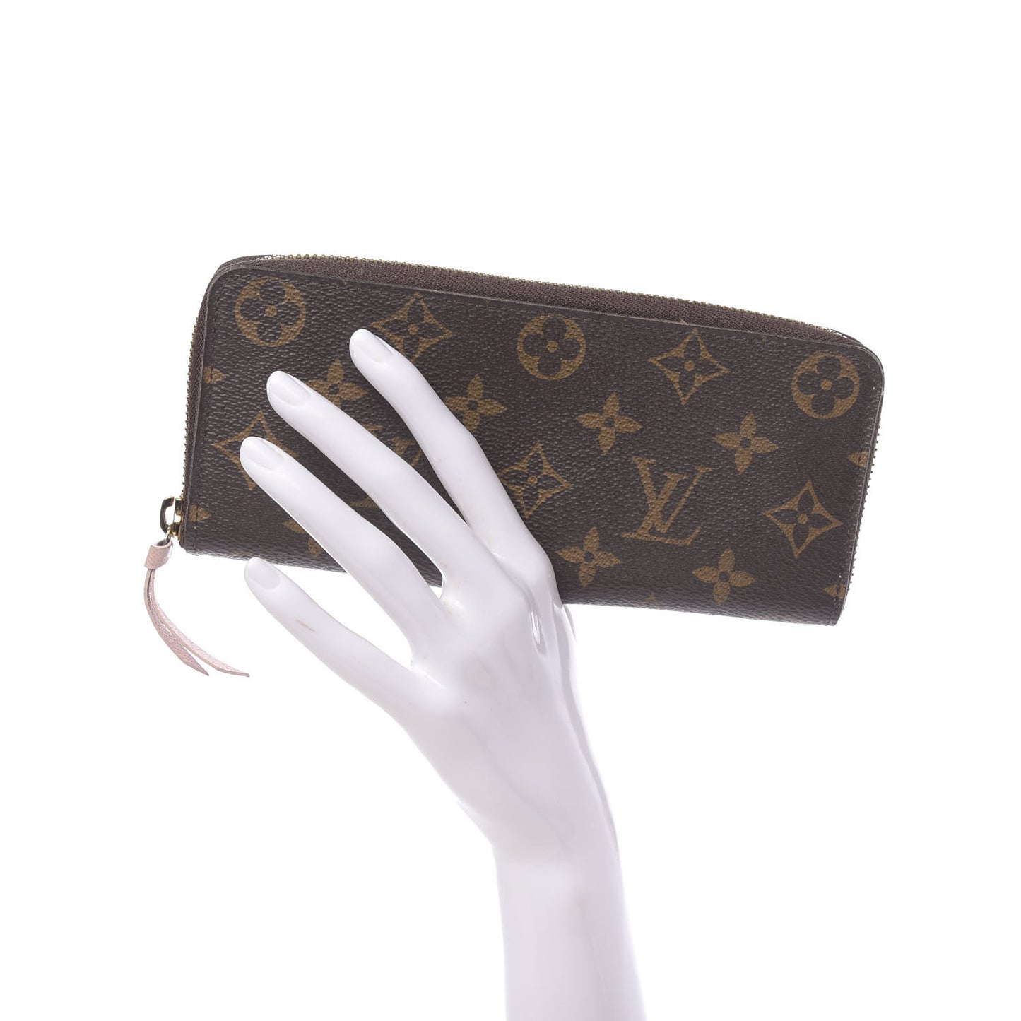 Monogram Clemence Wallet Rose Ballerine