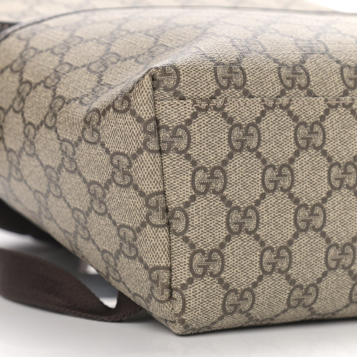 GG Supreme Monogram Margaux Calfskin Childrens Day Backpack Beige Ebony Cocoa Dark Chocolate