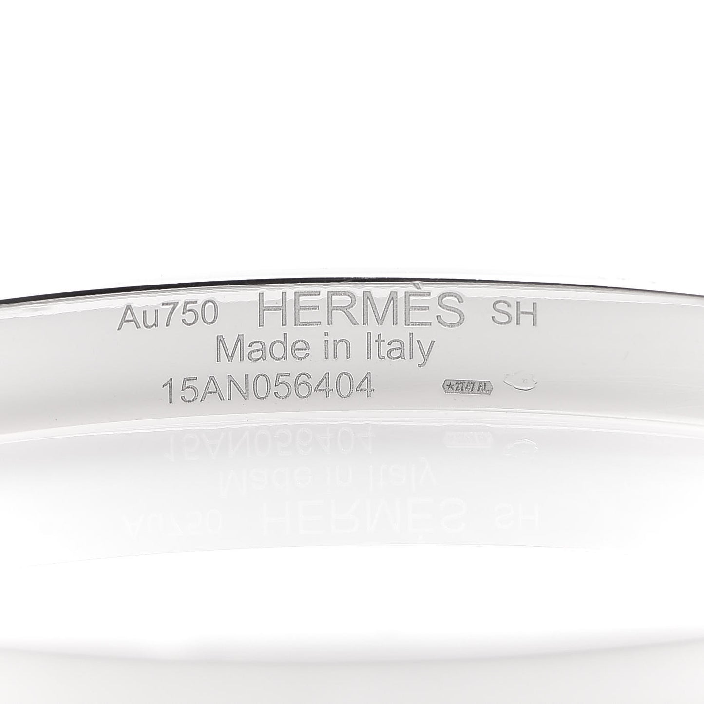 18K White Gold Diamond PM H D'Ancre Bracelet SH