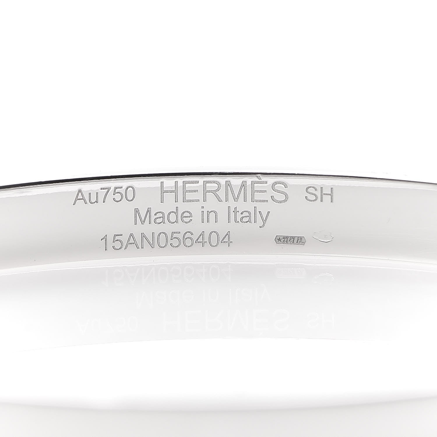 Hermes 18K White Gold Diamond PM H D'Ancre Bracelet SH 5 of 5