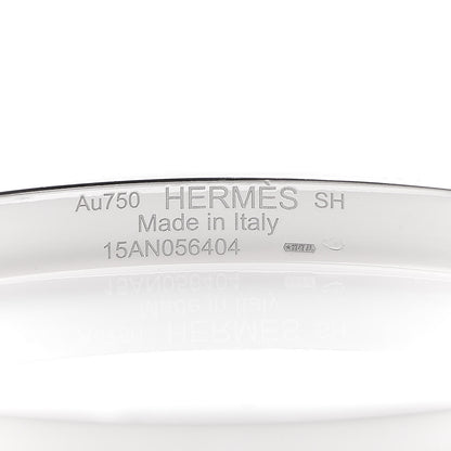 Hermes 18K White Gold Diamond PM H D'Ancre Bracelet SH 5 of 5