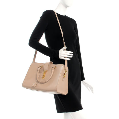 Saint Laurent Smooth Calfskin Medium Monogram Cabas Beige 2 of 9