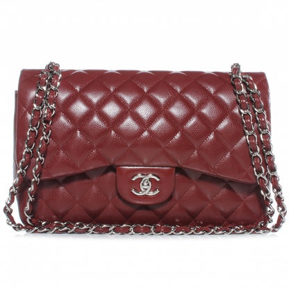 Chanel Caviar Jumbo Double Flap Red 1 of 8