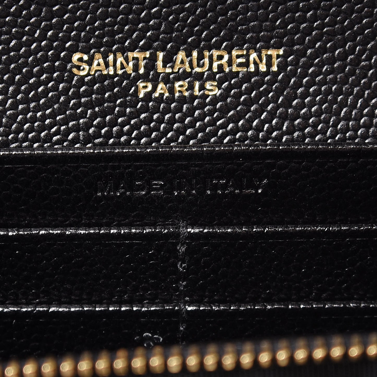 Grain De Poudre Matelasse Chevron Monogram Flap Wallet Black