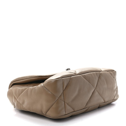 Chanel Lambskin Quilted Medium Chanel 19 Flap Dark Beige 4 of 11