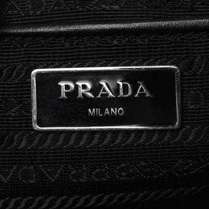 Prada Tessuto Nylon Soft Calfskin Backpack Black 5 of 10