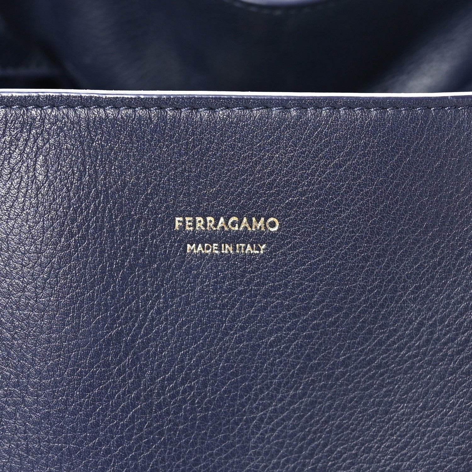 Salvatore Ferragamo Calfskin Large Hug Bag Midnight 6 of 10