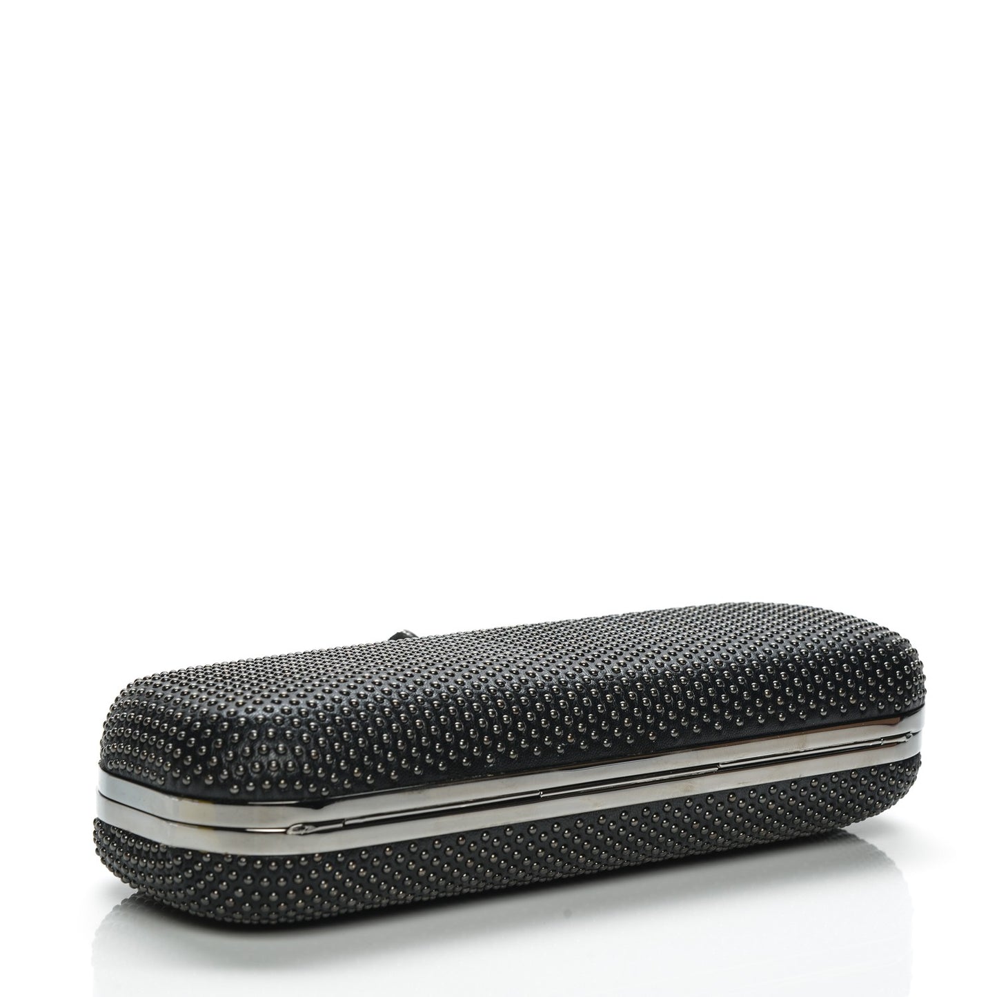 Studded Knucklebox Clutch Black