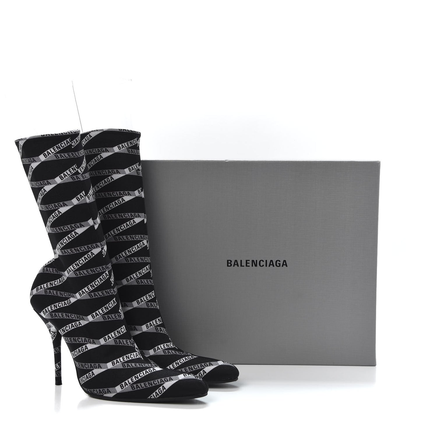 Spandex Losange Monogram 110mm Booties 39 Gris Black