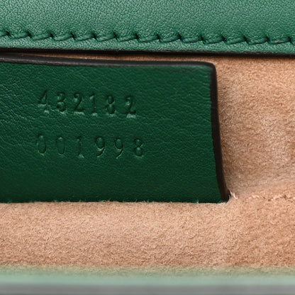 Gucci Calfskin Studded Small Padlock Shoulder Bag Emerald 7 of 12