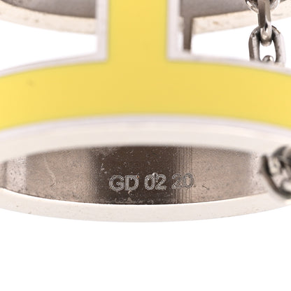 Hermes Lacquered Palladium Pop H Pendant Necklace Jaune Mimosa 6 of 8