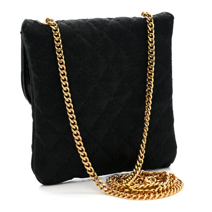 Chanel Jersey Quilted Micro Flap Bag Black 3 of 11