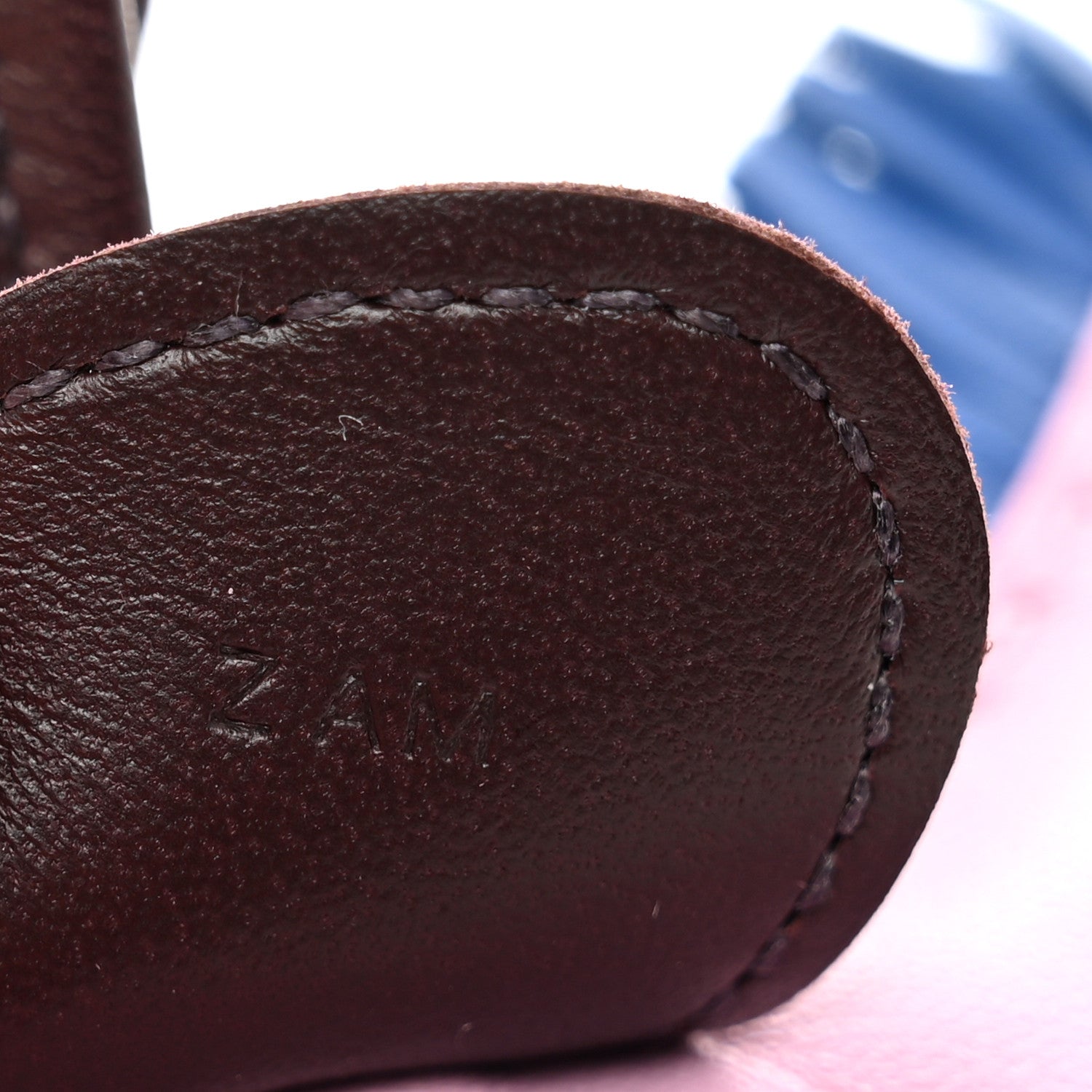 Hermes Milo Lambskin Grigri Rodeo Horse Bag Charm MM Mauve Sylvestre Bleu France Rouge Sellier 3 of 4