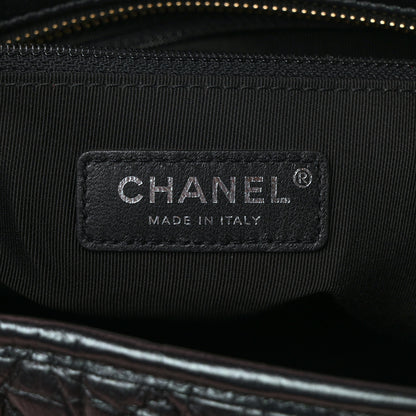 Chanel Iridescent Aged Calfskin Quilted Medium Gabrielle Hobo Black 6 of 9