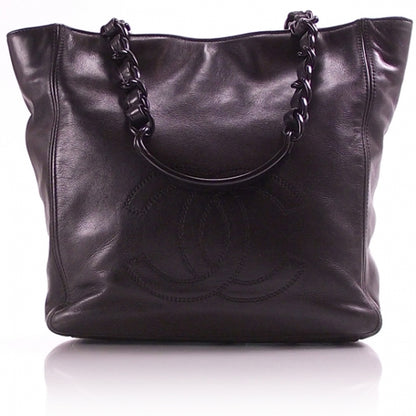 Chanel Leather Modern Chain Shopper Black 1 of 12
