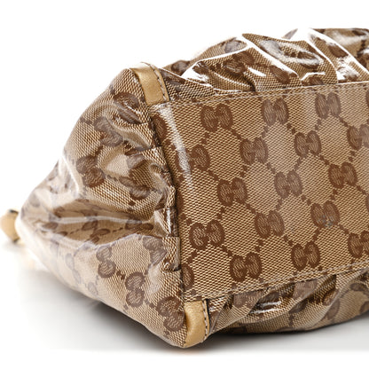 Gucci Crystal Monogram D Ring Gold Hobo Gold 9 of 11