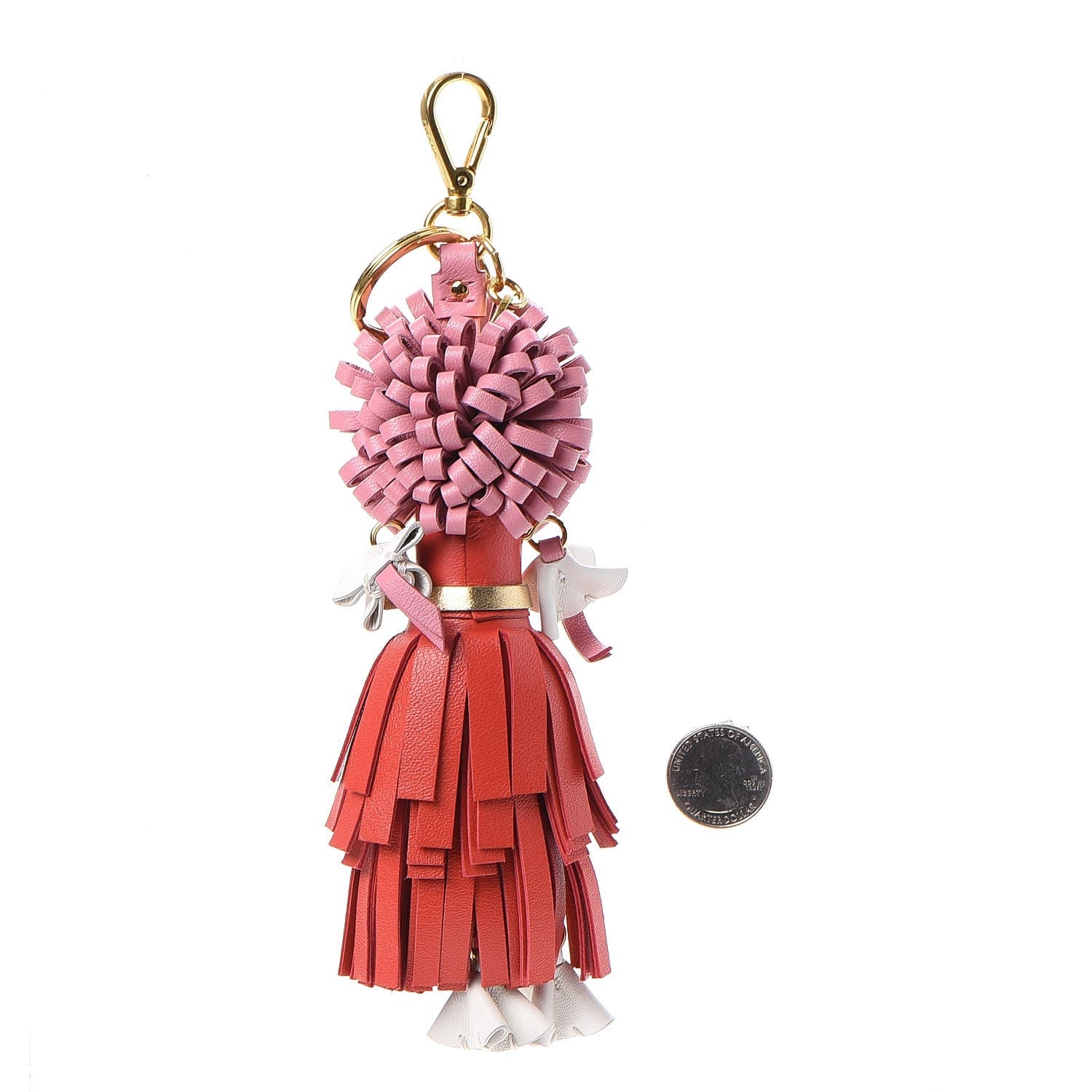 Prada Saffiano Wendy Trick Keychain Lacca 2 of 4
