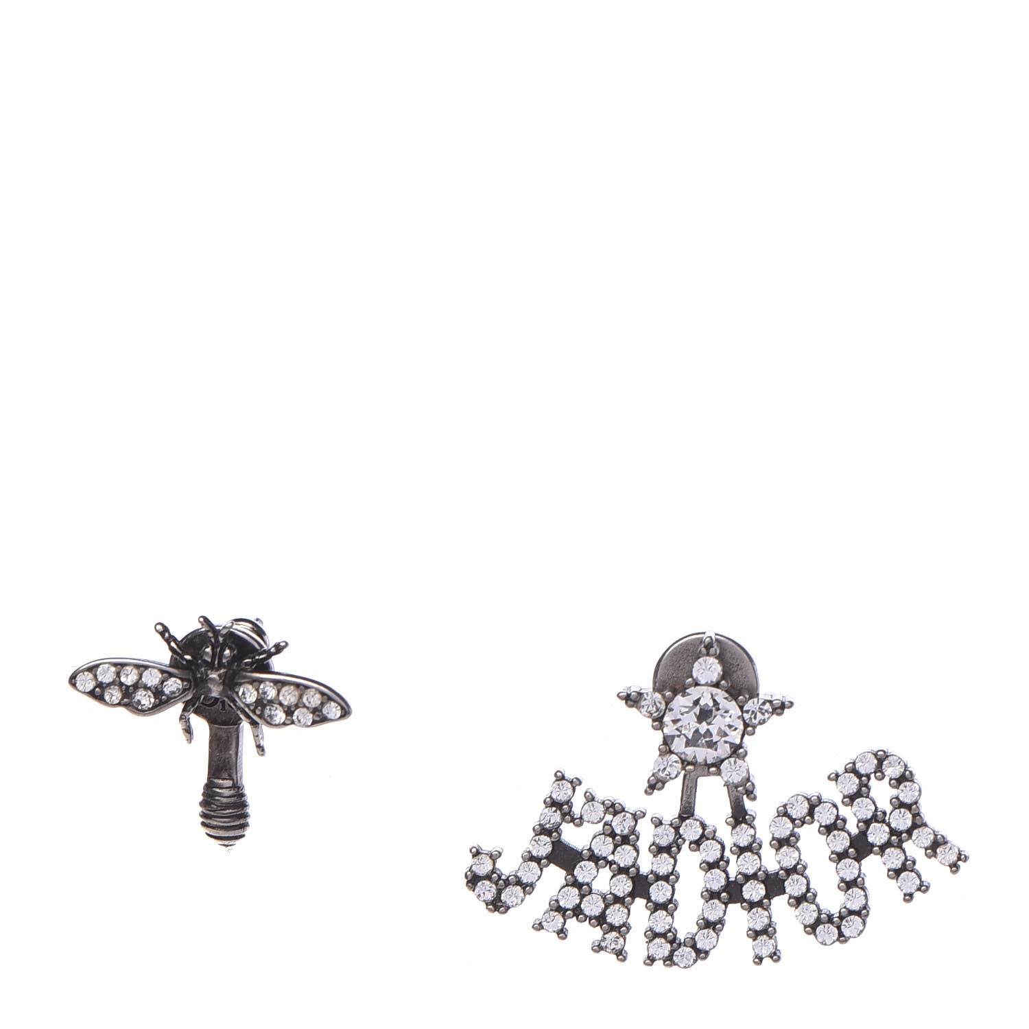 Christian Dior Palladium Crystal J'adior Earrings 1 of 5