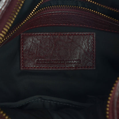 Alexander Wang Pebbled Lambskin Rocco Beet Antique Brass Hardware 6 of 8