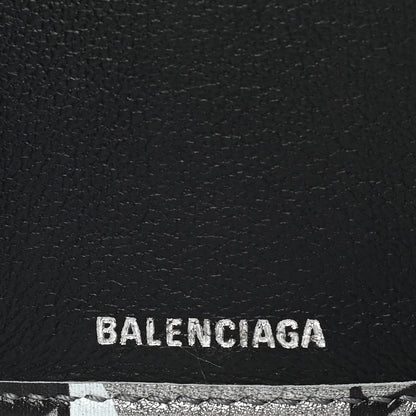 Balenciaga Metallic Calfskin Losange Monogram Mini Everyday Wallet Silver 8 of 9