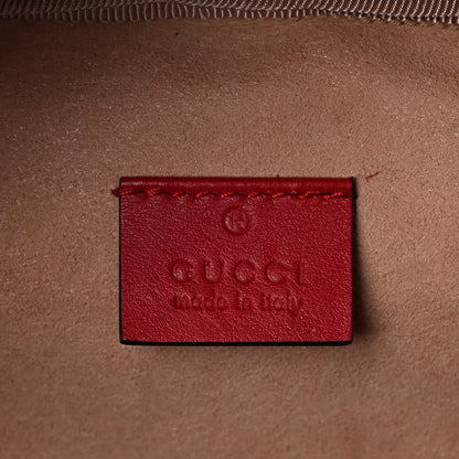 Gucci Calfskin Matelasse Mini GG Marmont Round Backpack Hibiscus Red 5 of 10