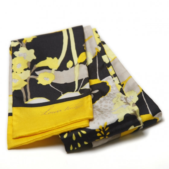 Louis Vuitton Silk Hibiscus Bandeau Yellow 4 of 5
