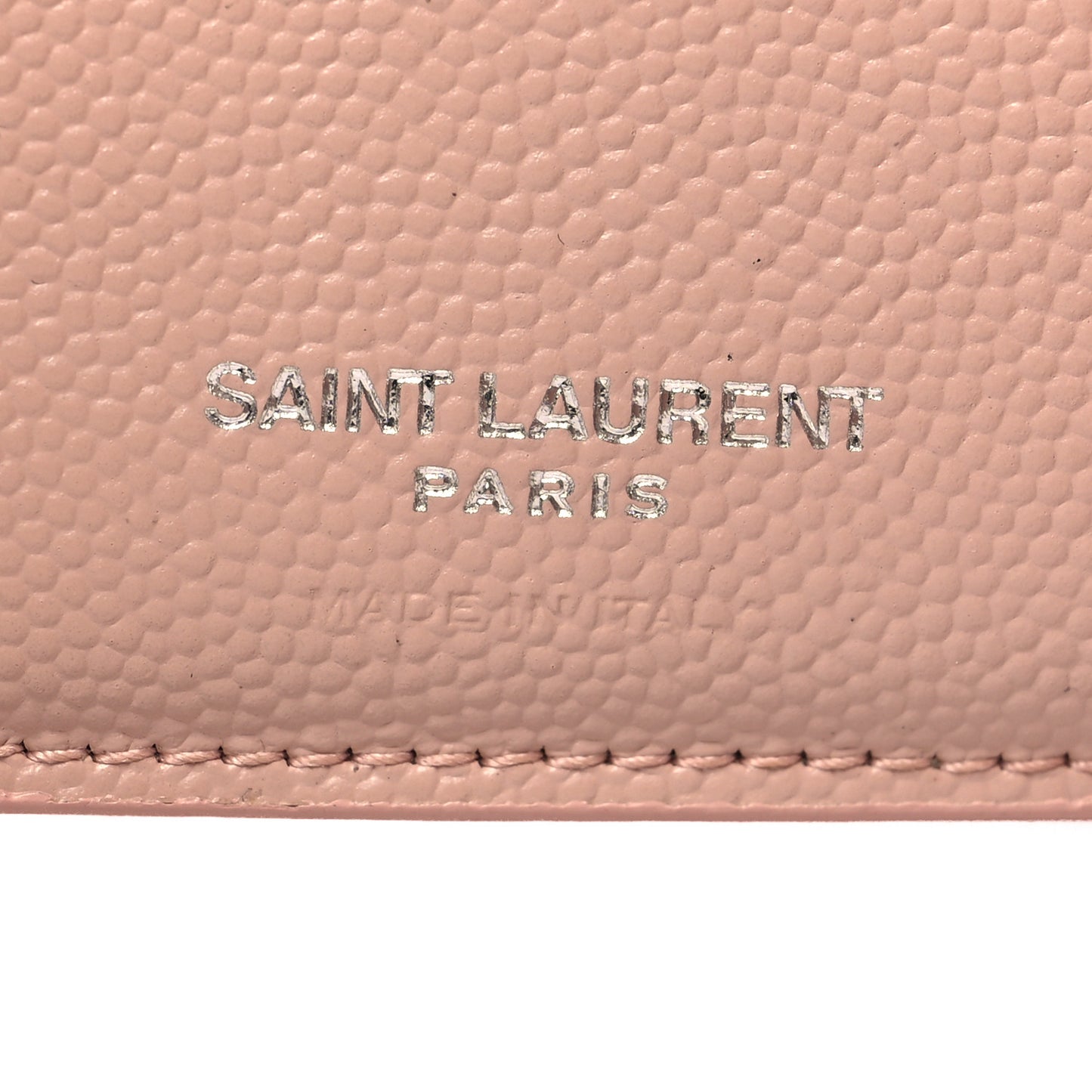 Grain De Poudre Matelasse Chevron Monogram Compact Tri Fold Wallet Pale Pink