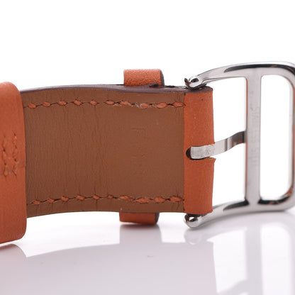 Hermes Stainless Steel Swift 29mm Cape Cod Double Tour Quartz Watch Orange 7 of 12