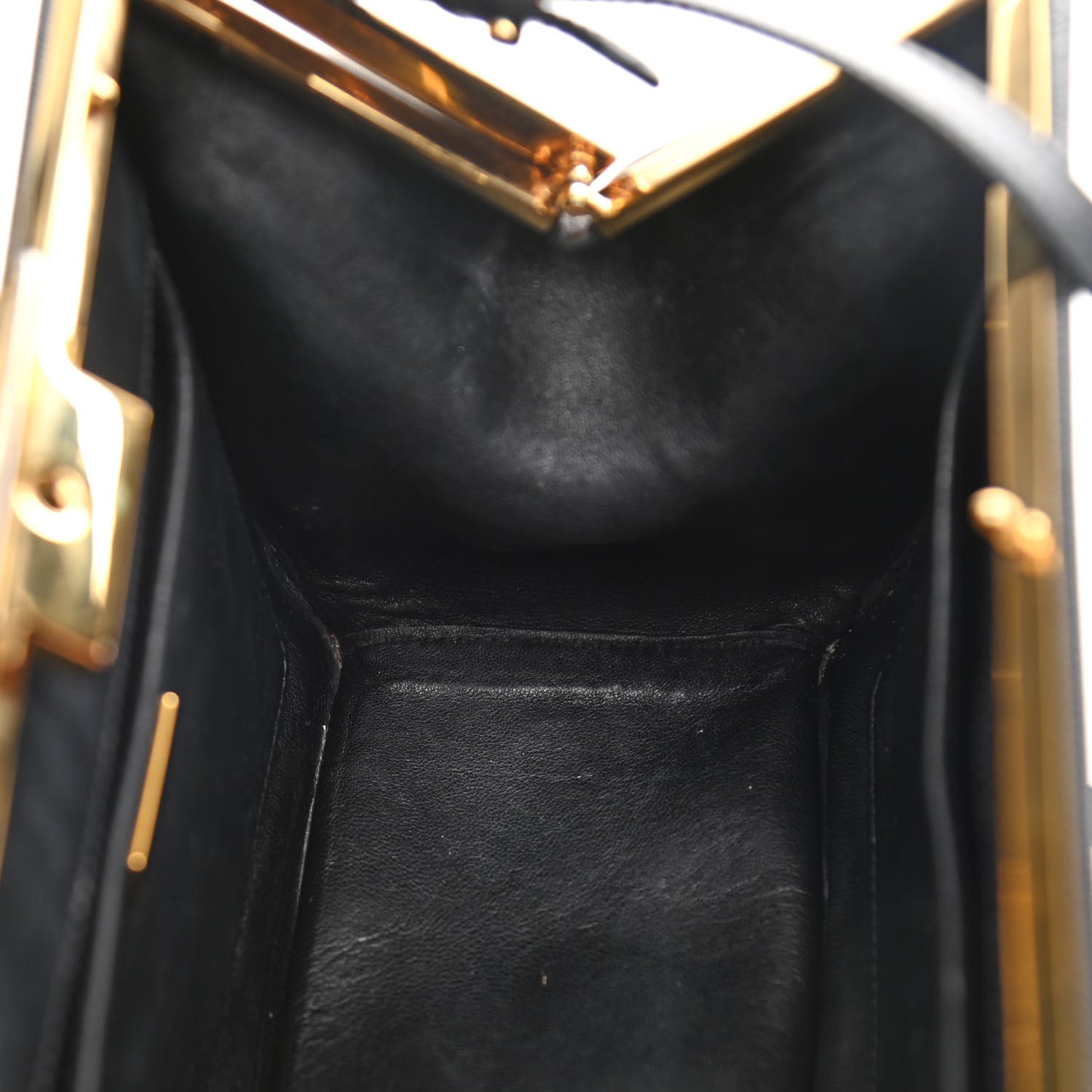 Saffiano City Calfskin Light Frame Bag Black