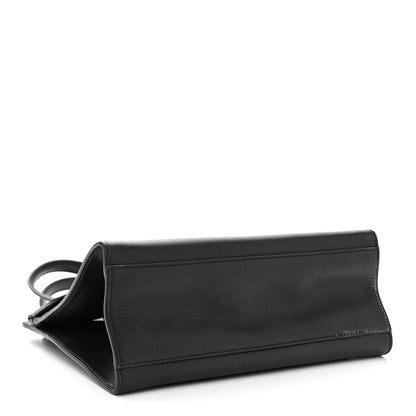 Gucci Grained Calfskin Web Crystal Butterfly Stripe Medium Totem Top Handle Bag Black 4 of 11